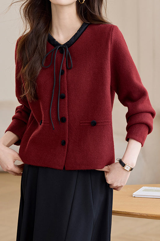 Elegant Knitted Cardigan - liwisi