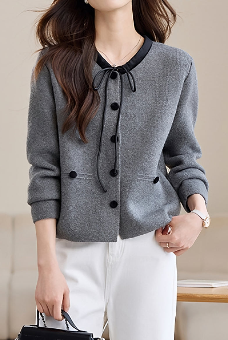 Elegant Knitted Cardigan - liwisi