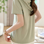 Divided Design Hooded Casual T-shirt - liwisi