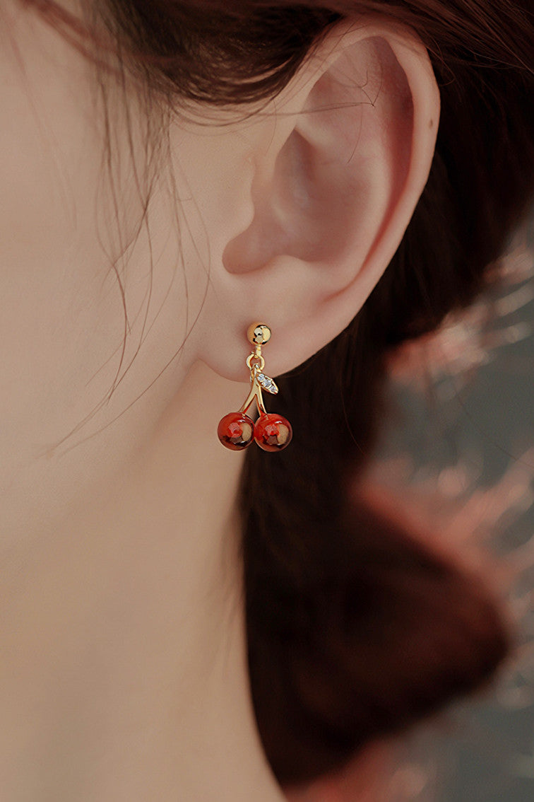 Red Cherry Earrings - liwisi
