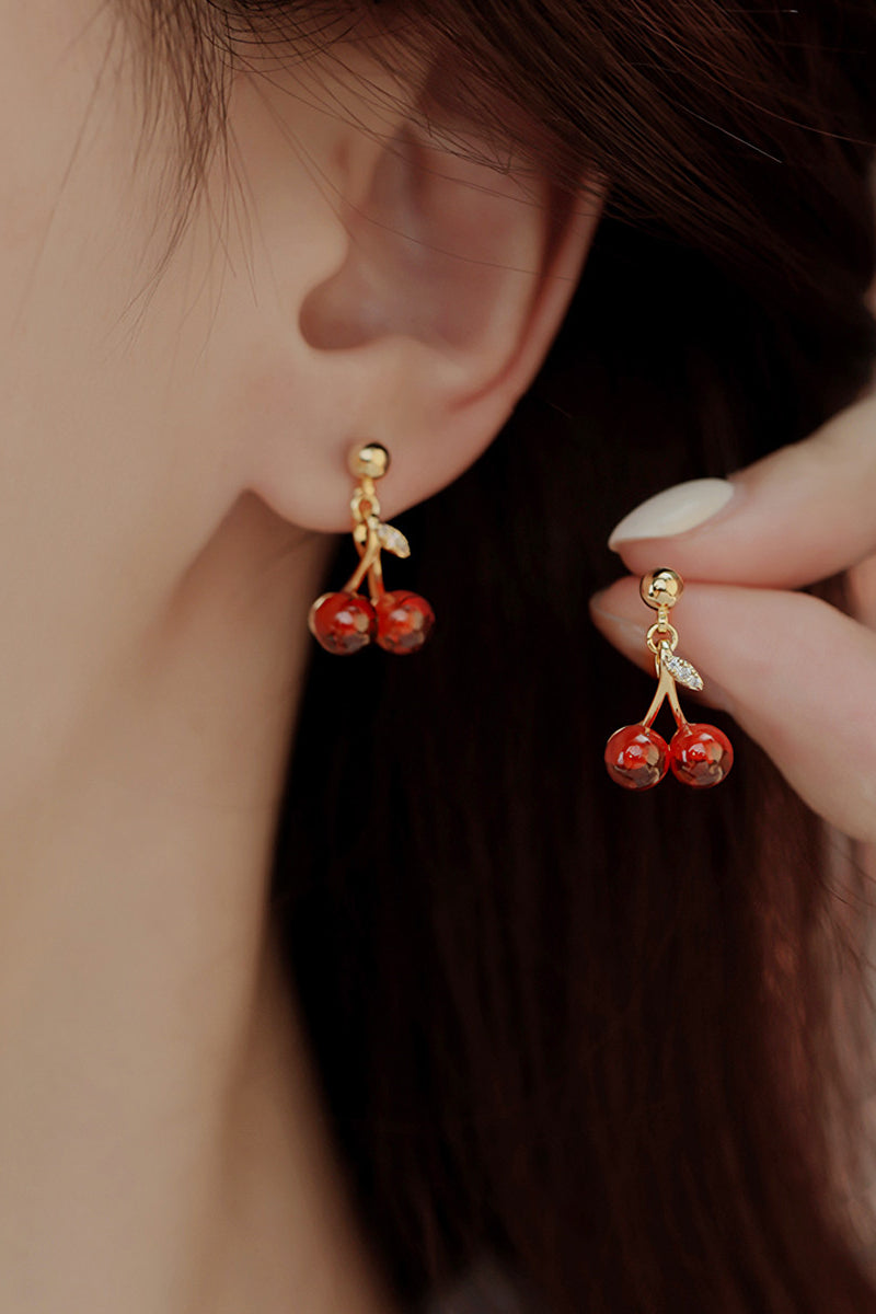 Red Cherry Earrings - liwisi