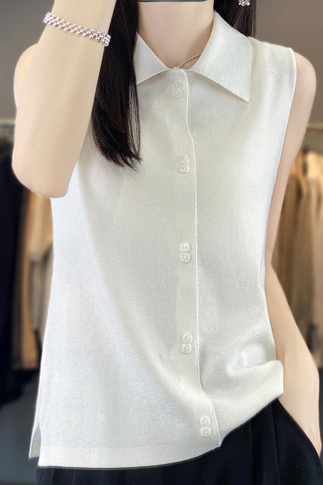 Sleeveless Knitted Vest - liwisi