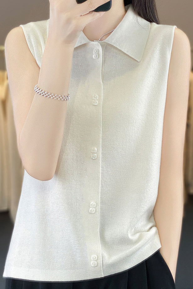 Sleeveless Knitted Vest - liwisi