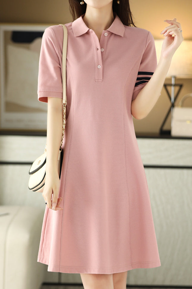 Color Block Polo Dress - liwisi