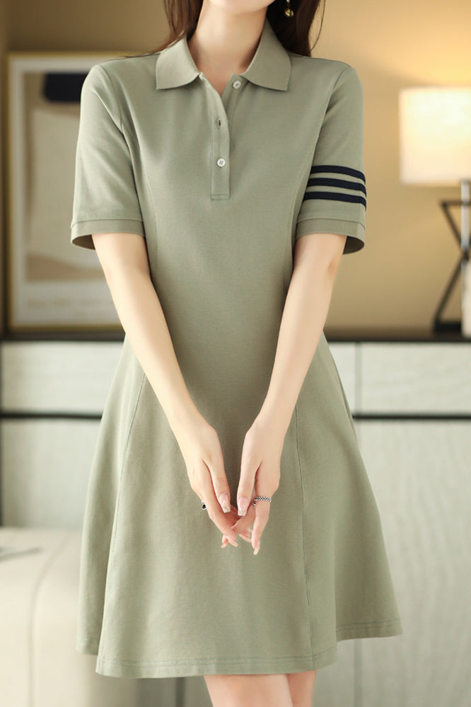 Color Block Polo Dress - liwisi