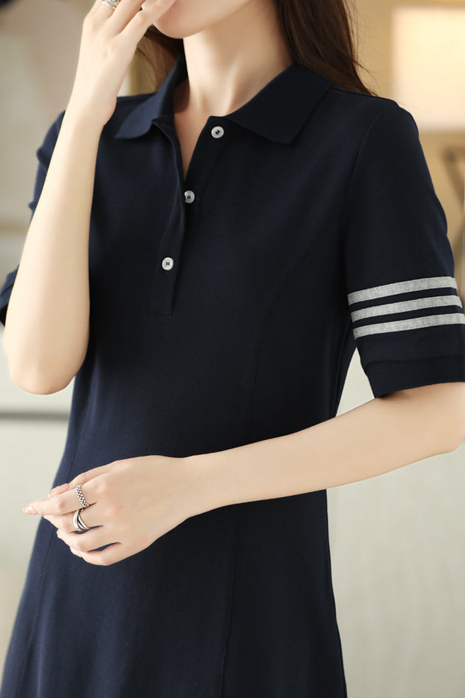Color Block Polo Dress - liwisi