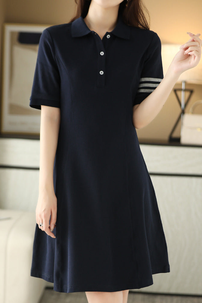 Color Block Polo Dress - liwisi