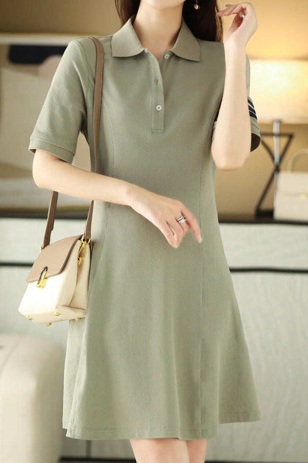 Color Block Polo Dress - liwisi