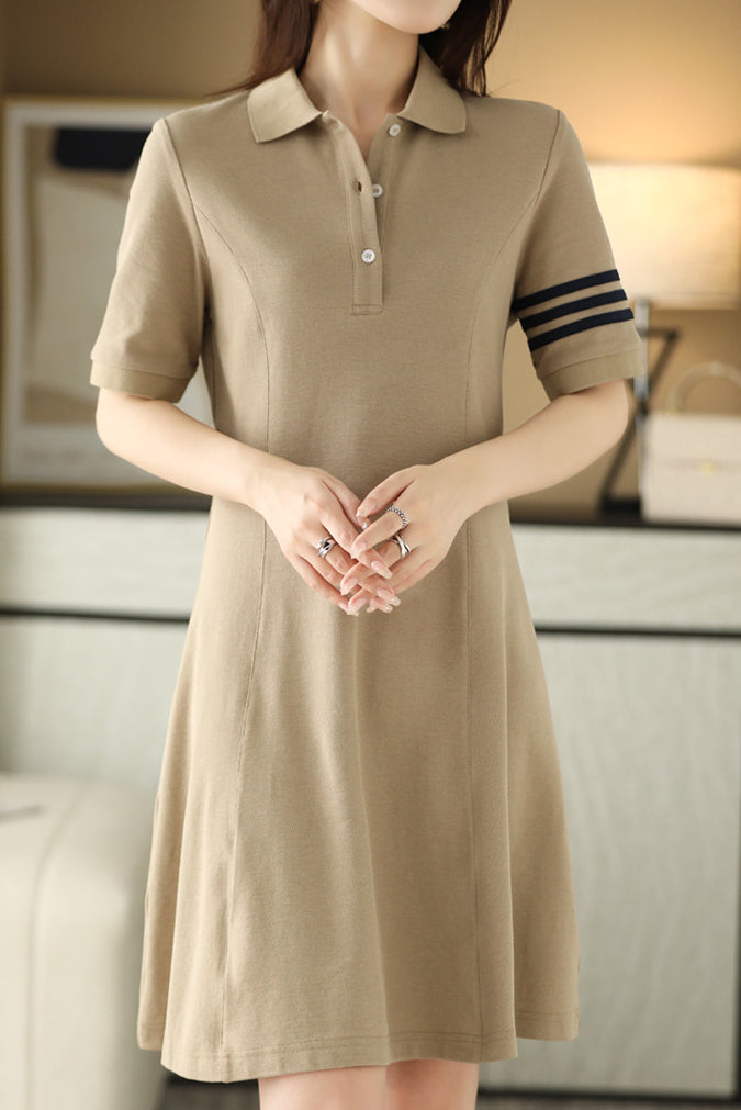 Color Block Polo Dress - liwisi