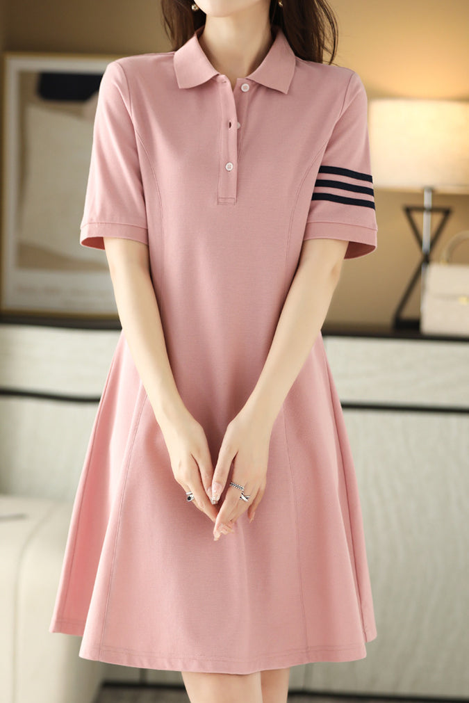 Color Block Polo Dress - liwisi