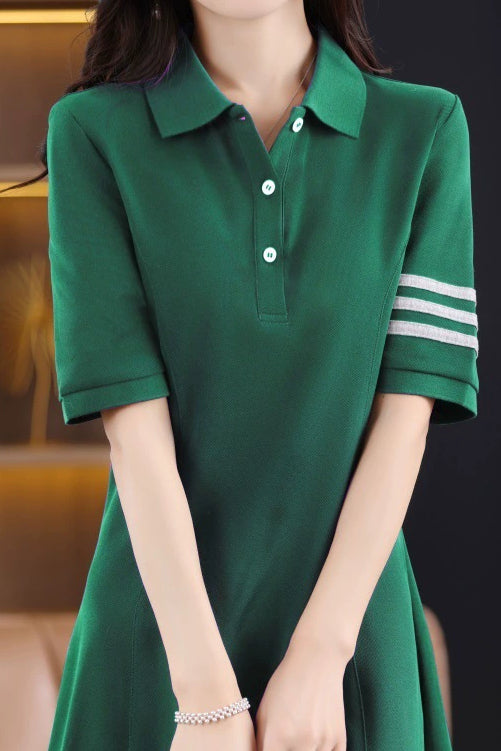 Color Block Polo Dress - liwisi