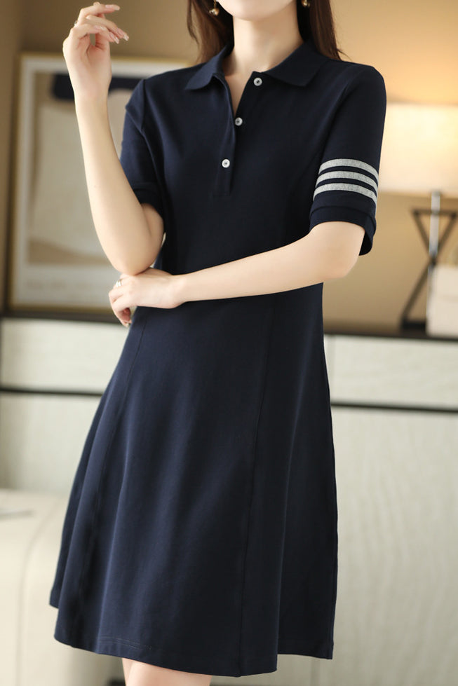 Color Block Polo Dress - liwisi