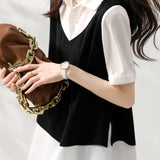 Fashionable Faux Two-Piece Shirt - liwisi