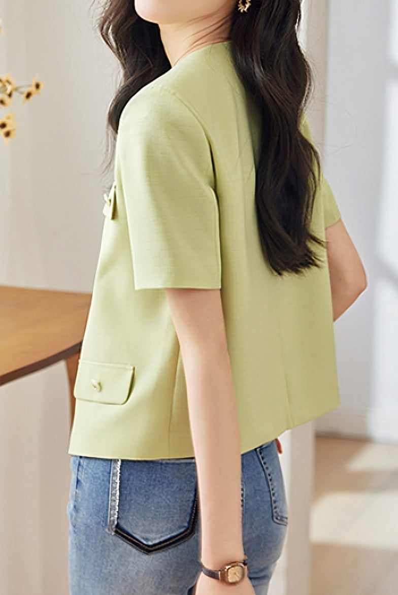 Elegant Short Sleeve Jacket - liwisi