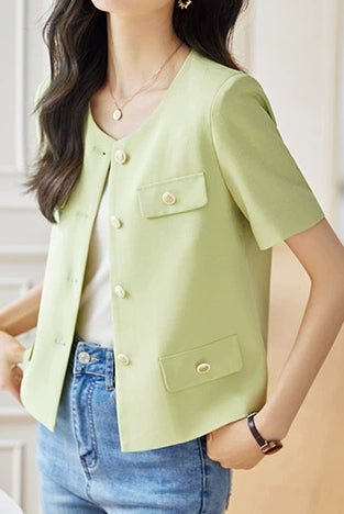 Elegant Short Sleeve Jacket - liwisi