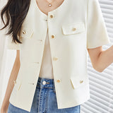 Elegant Short Sleeve Jacket - liwisi