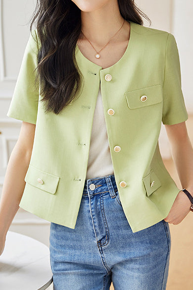Elegant Short Sleeve Jacket - liwisi