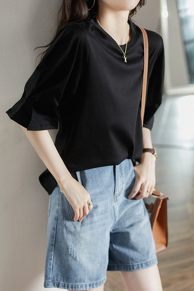Designer Puff Sleeve T-Shirt - liwisi