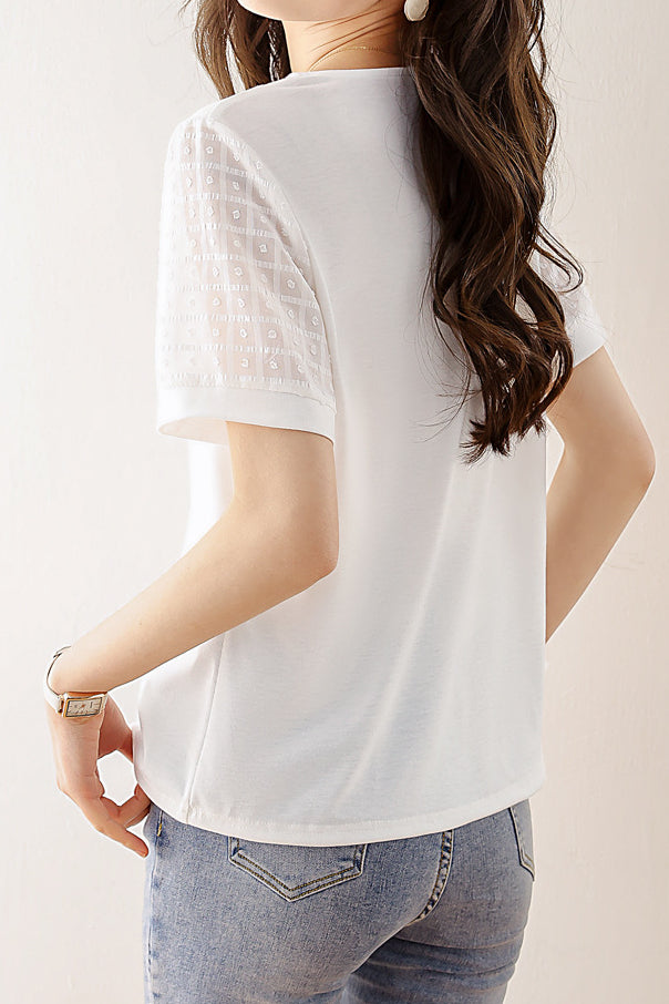 Fashionable V-Neck Short Sleeve - liwisi