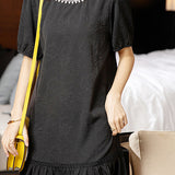 Solid Color Loose Dress - liwisi