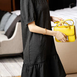 Solid Color Loose Dress - liwisi