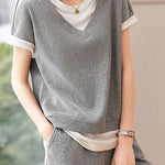 Casual Faux Two-Piece Set - liwisi