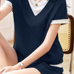 Casual Faux Two-Piece Set - liwisi