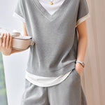 Casual Faux Two-Piece Set - liwisi