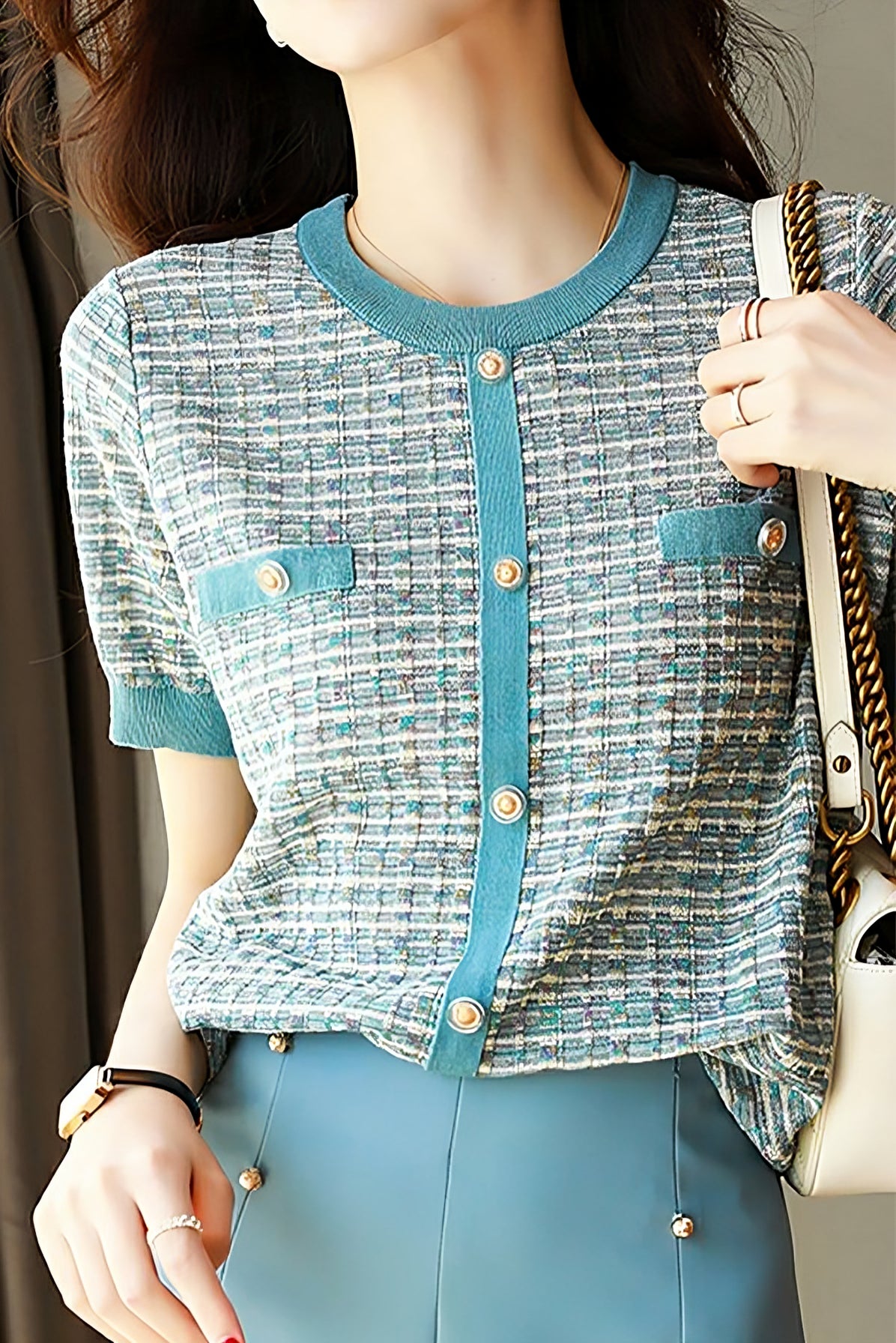 Fashionable Elegant Knit Sweater - liwisi