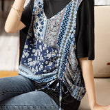 Faux Two-Piece Short Sleeve Top - liwisi