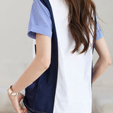 Striped Color Block T-Shirt - liwisi