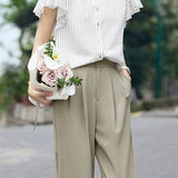 Striped Short Sleeve Shirt - liwisi