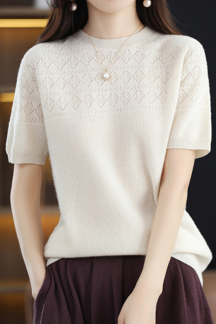 Knit Short Sleeve Top - liwisi