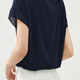 Fashionable Chiffon Short Sleeve Top - liwisi
