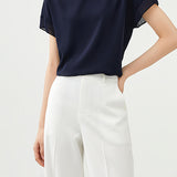 Fashionable Chiffon Short Sleeve Top - liwisi