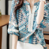 Lightweight Lace Trim Shirt - liwisi