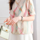 Elegant Printed Chiffon Shirt - liwisi