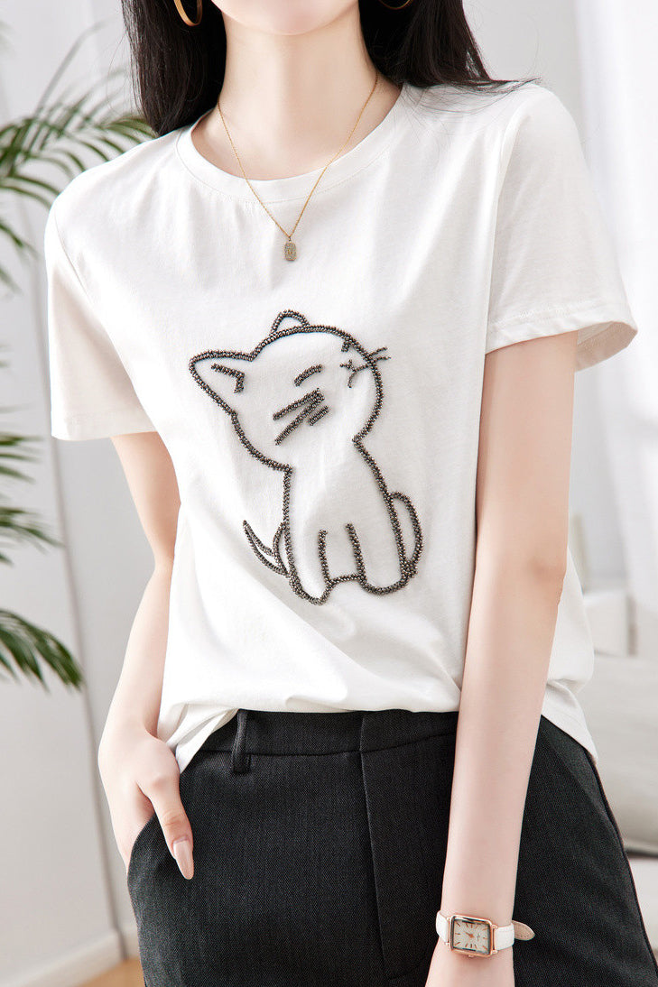 Cute Cat T-Shirt - liwisi