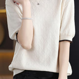 Diamond Pattern Knit Top - liwisi