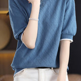 Diamond Pattern Knit Top - liwisi