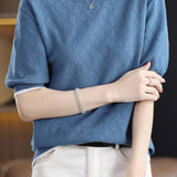 Diamond Pattern Knit Top - liwisi