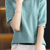 Diamond Pattern Knit Top - liwisi