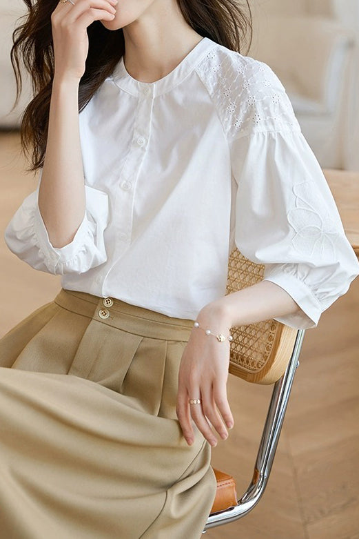 Elegant Embroidered Shirt - liwisi
