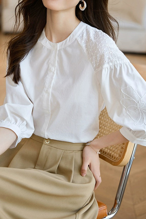 Elegant Embroidered Shirt - liwisi