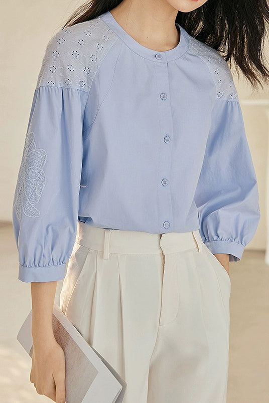 Elegant Embroidered Shirt - liwisi