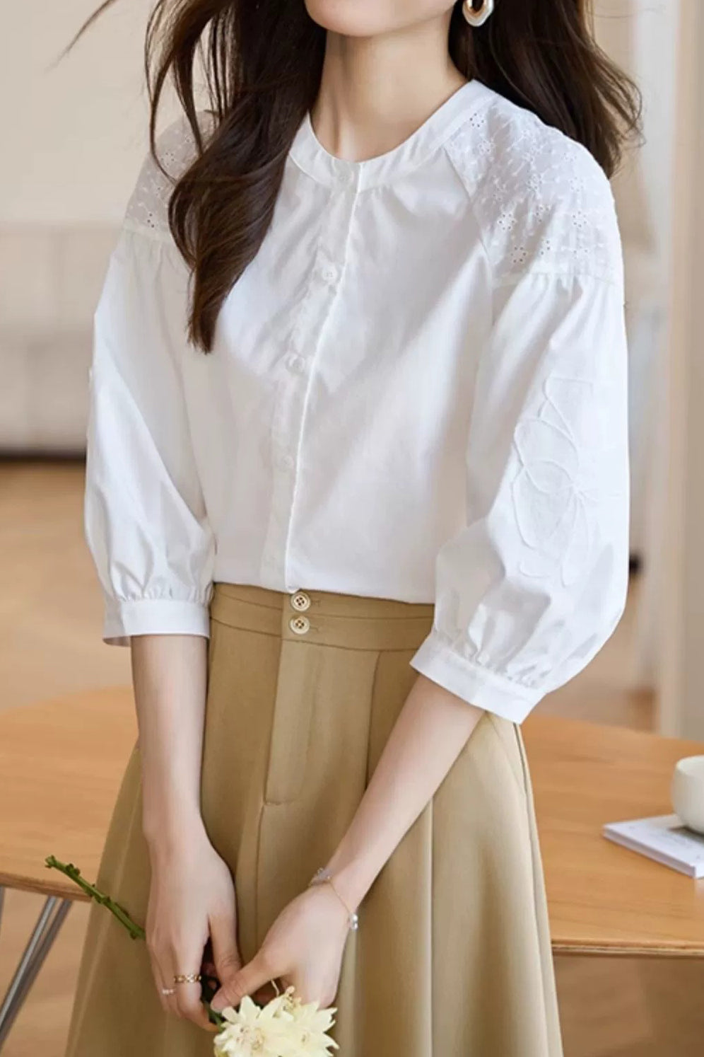 Elegant Embroidered Shirt - liwisi