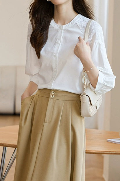 Elegant Embroidered Shirt - liwisi
