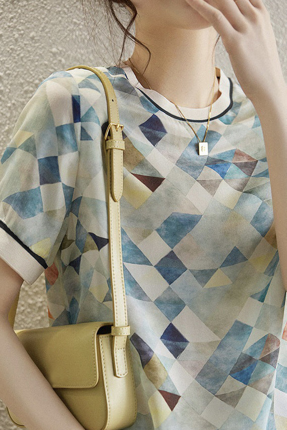 Satin Short Sleeve T-Shirt - liwisi