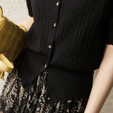 Minimalist Hollow-Out Knit Top - liwisi