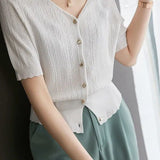 Minimalist Hollow-Out Knit Top - liwisi